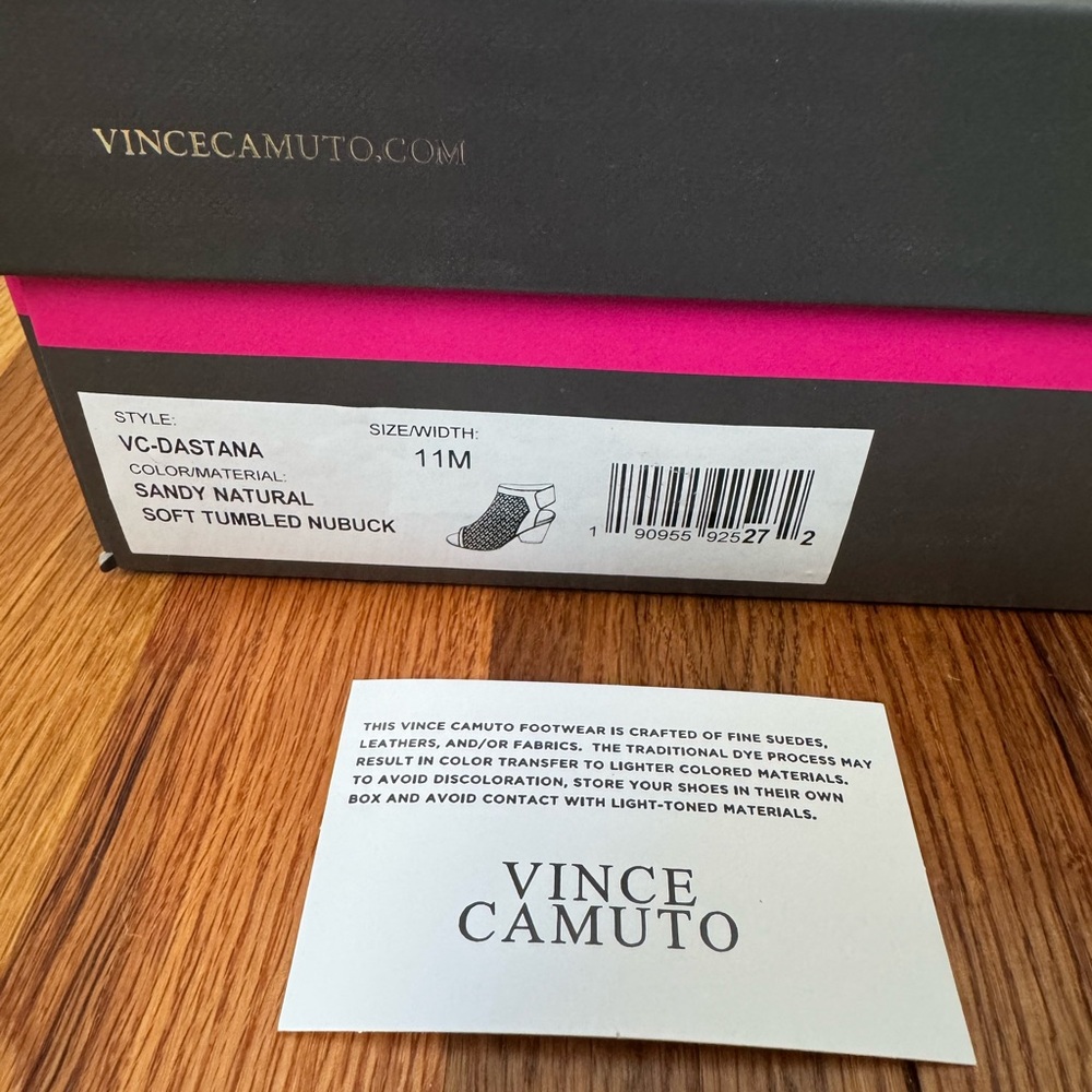 Vince Camuto Sandy Natural Nubuck Heels - Picture 6 of 7